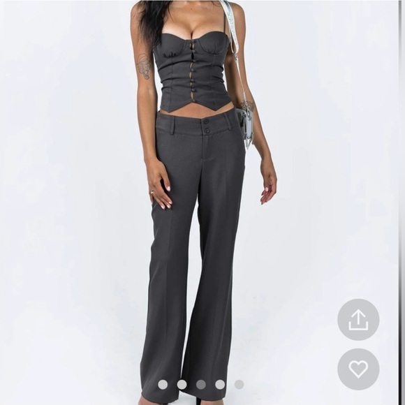 Princess Polly Pants - Princess Polly Archette Pants - Slate